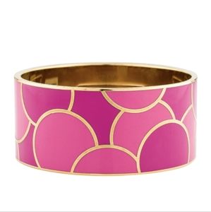 Kate Spade New York Tickled Pink enameled gold plate bangle small
